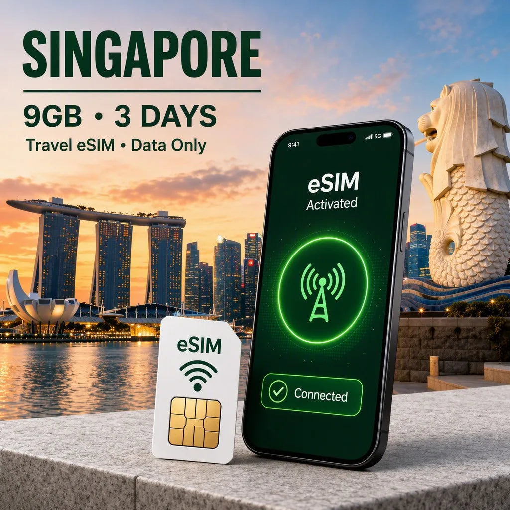 Singapore eSIM 9GB 3 Days Travel Data