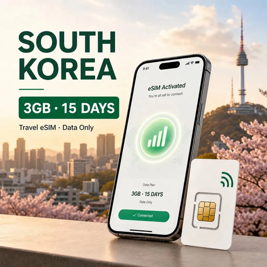 South Korea eSIM 3GB 15Days Travel Data