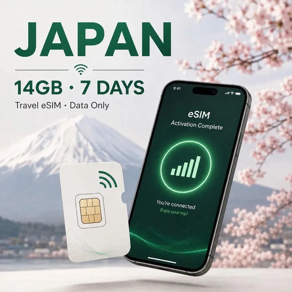 Japan eSIM 14GB 7 Days Travel Data