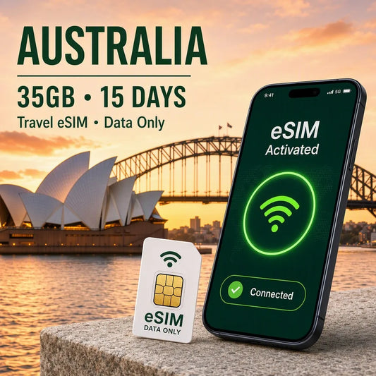 Australia eSIM 35GB 15Days Travel Data