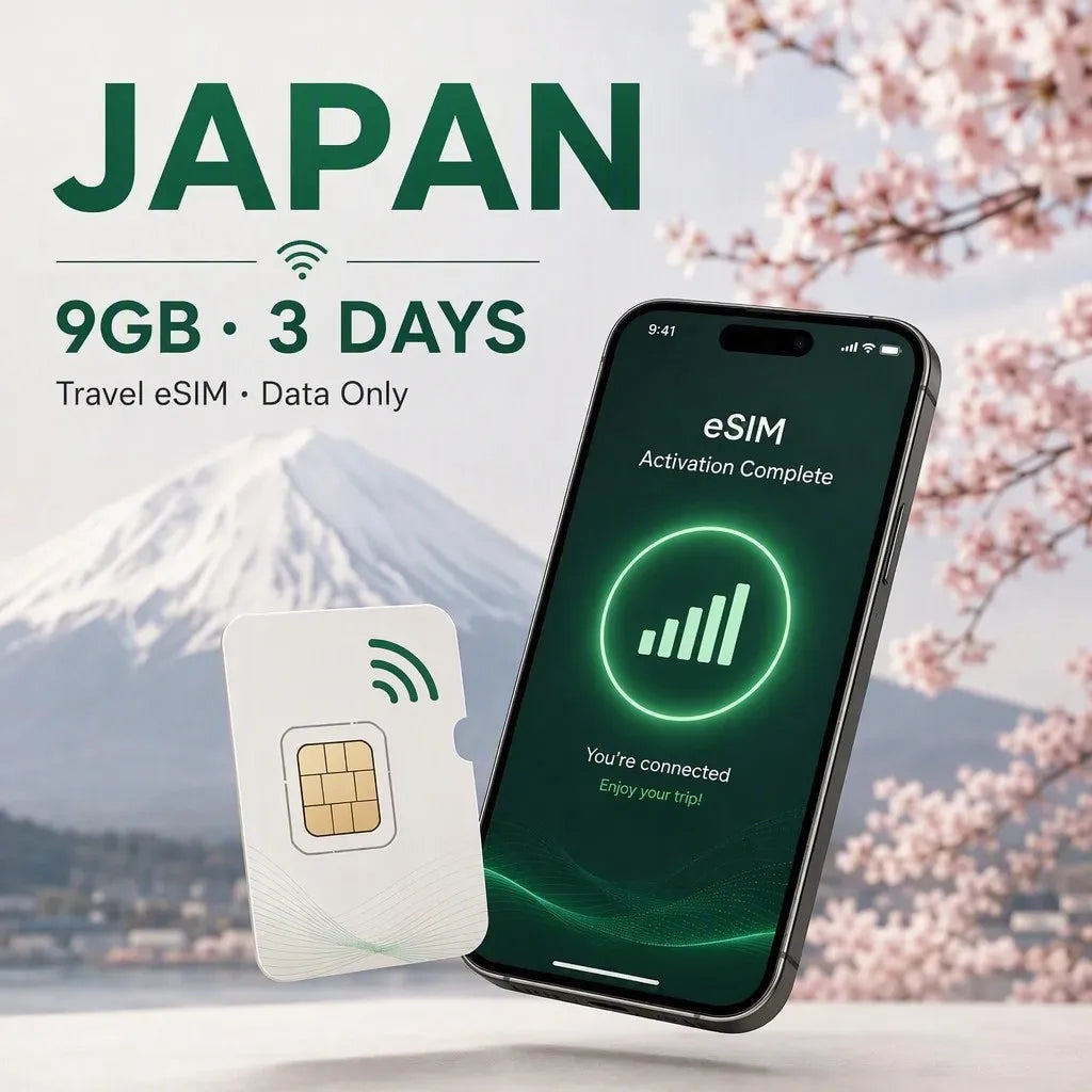 Japan eSIM 9GB 3Days Travel Data