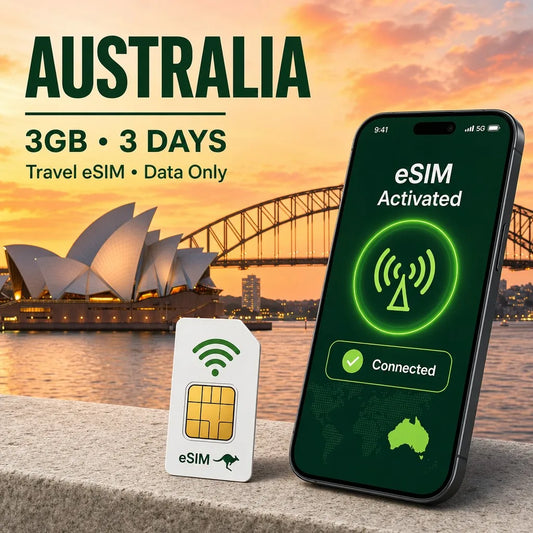 Australia eSIM 3GB 3 Days Travel Data