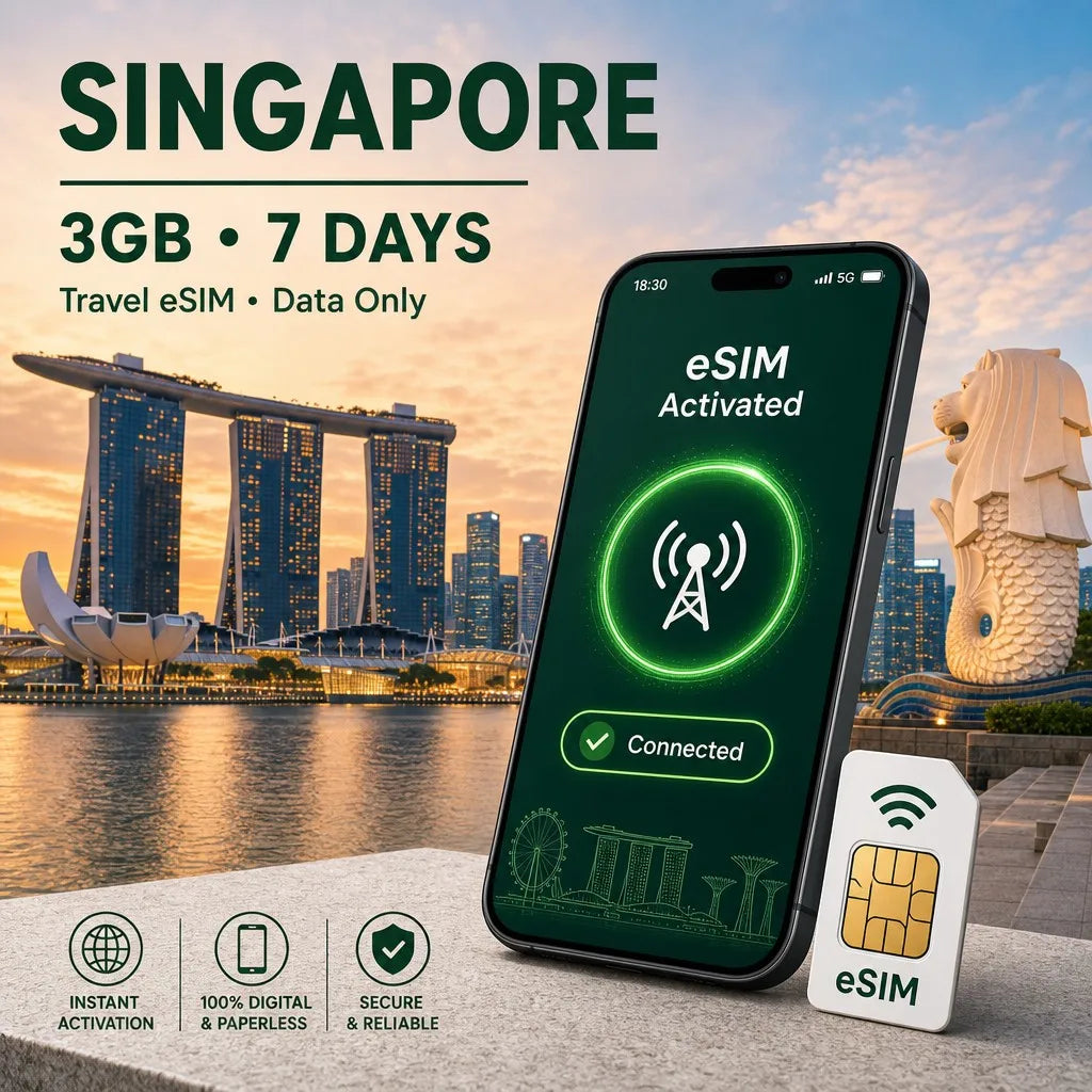 Singapore eSIM 3GB 7Days Travel Data