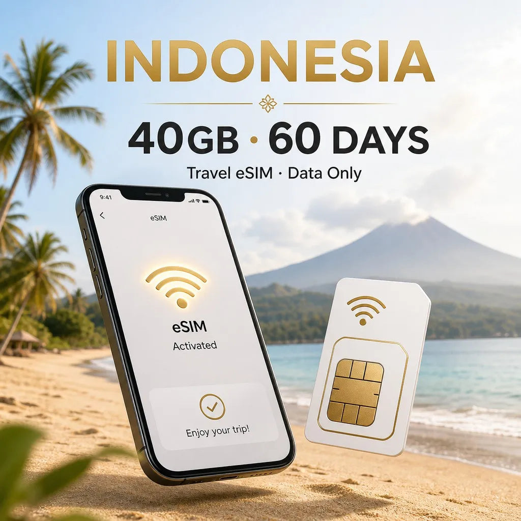 Indonesia eSIM 40GB 60Days Travel Data